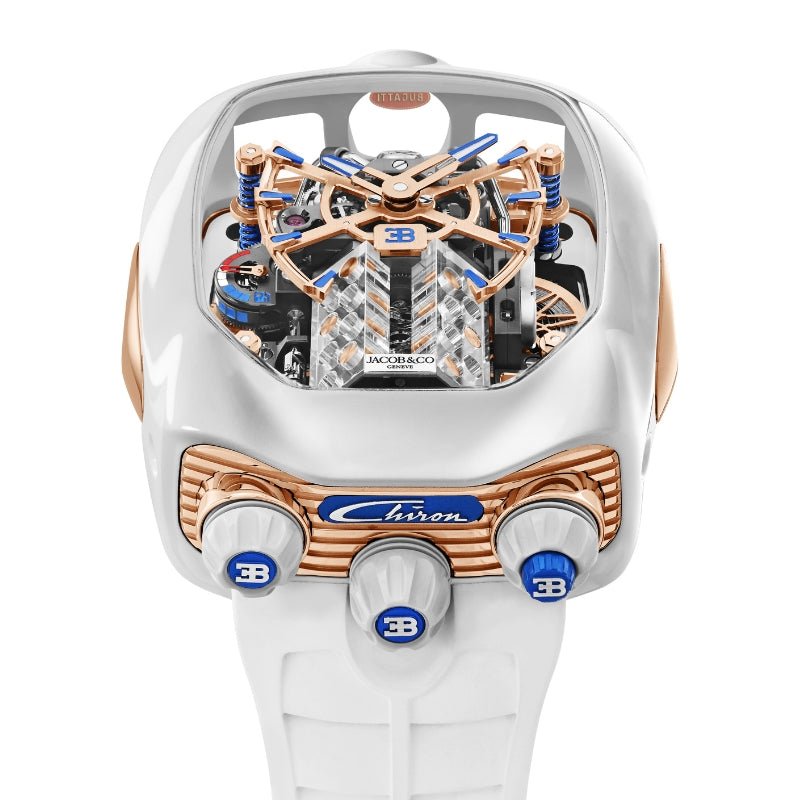 Jacob & Co. Bugatti Chiron Tourbillon Rose Gold & White Ceramic Coating - BU240.95.AA.AA.A