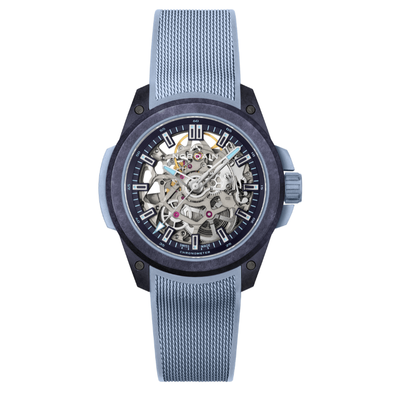 Norqain Independence Wild One Skeleton 39mm Purple Ice Blue- N3001.07Q05.P01