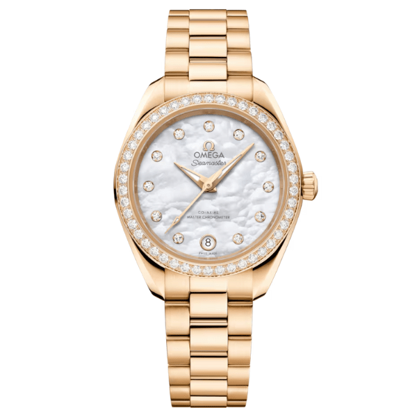 Omega Seamaster Aqua Terra 30mm White Dial Moonshine Gold - 220.55.30.20.55.001