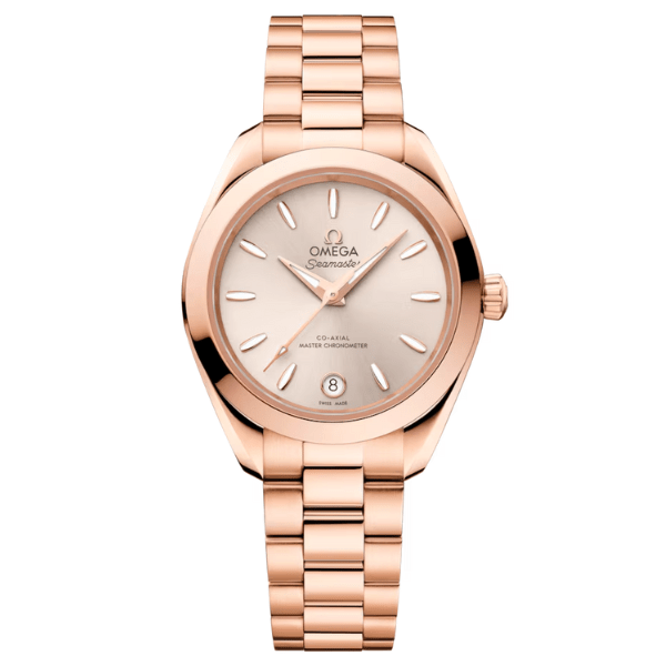Omega Seamaster Aqua Terra 30mm Linen Dial Sedna Gold - 220.50.30.20.09.001