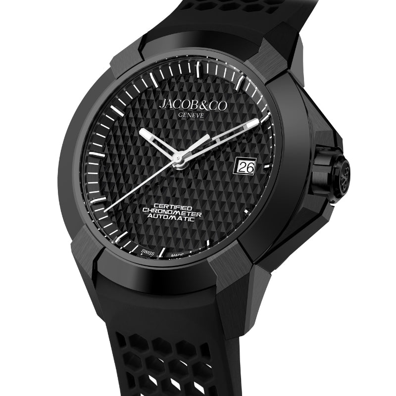 Jacob & Co. Epic X Sport Black Rubber Strap - EX130.11.AA.AA.B