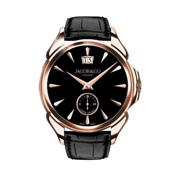 Jacob & Co. Palatial Classic Rose Gold Black Onyx on Strap - PC400.40.AA.AC.A