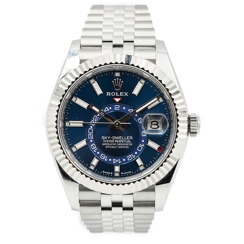 SOLD - 5/13/26 - Rolex Sky-Dweller 336934 Blue Dial on Jubilee Bracelet B&P '25