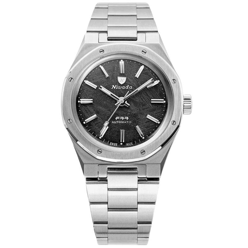 Nivada Grenchen F77 Stainless Steel Meteorite Dial - 68016A77
