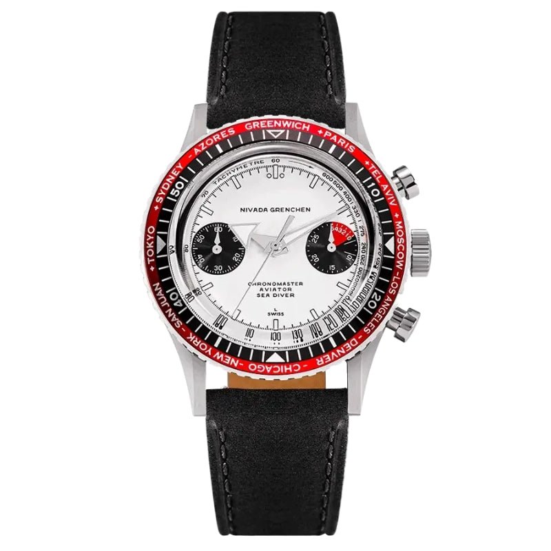 Nivada Grenchen Chronomaster Panda Inter.Bezel Manual - 86010WM03LC