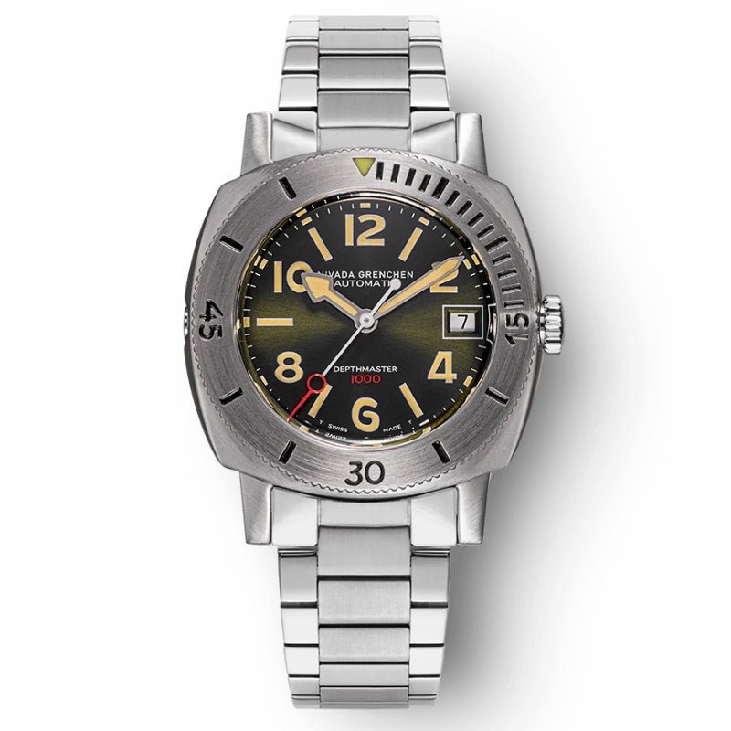 Nivada Grenchen Depthmaster Numerals Date Green 39mm - 14103A20