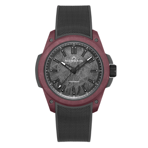 Norqain Independence Wild One 42mm Meteorite Special Edition Burgundy Buckle Strap Watch - N3000.21Q47.M02.R