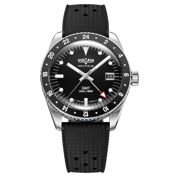 Vulcain Skindiver GMT Black Luminova White on Strap - 680174B07.BAR200