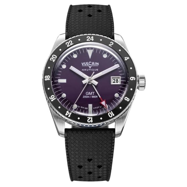 Vulcain Skindiver GMT Purple Limited Edition on Strap - 680174A17.BAR200