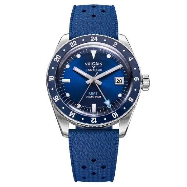 Vulcain Skindiver GMT Blue Limited Edition on Strap - 680174B37.BAR254