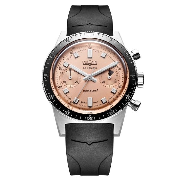 Vulcain Skindiver Chronograph Saumon Limited Edition on Rubber - 590176B87.BAR255