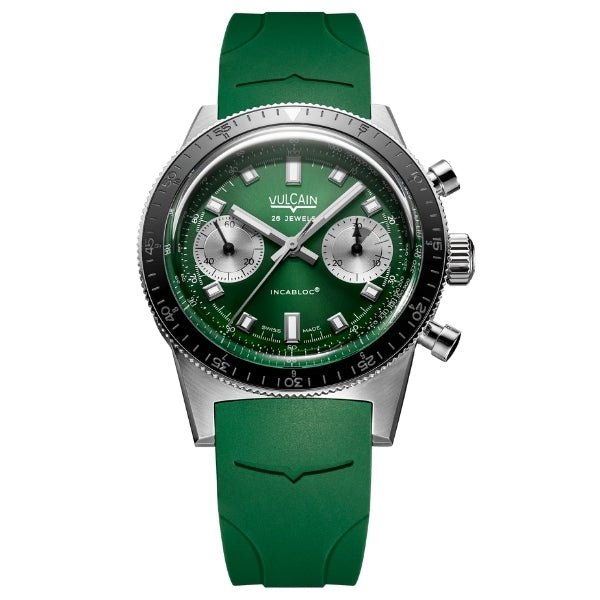 Vulcain Skindiver Chronograph Green Limited Edition on Rubber - 590176BK7.BAR253