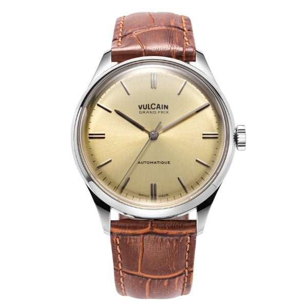 Vulcain Grand Prix Champagne on Leather Strap - 670171A70.BAN228