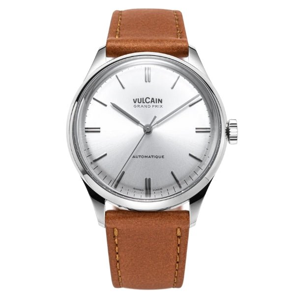 Vulcain Grand Prix Silver on Leather Strap - 670171A50.BAC207
