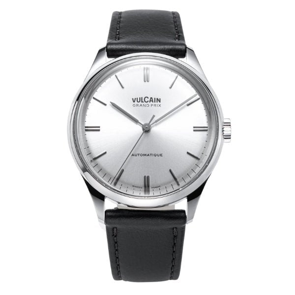 Vulcain Grand Prix Silver on Leather Strap - 670171A50.BAC201