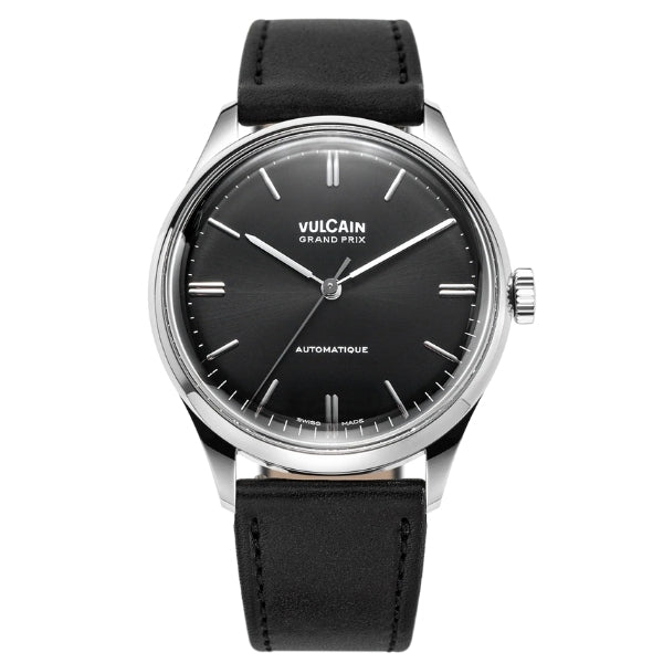 Vulcain Grand Prix Black on Leather Strap - 670171A00.BAC201