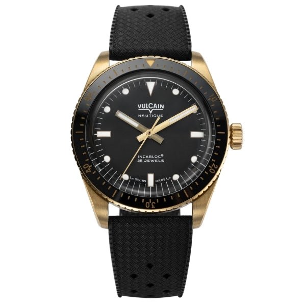 Vulcain Skindiver Nautique Bronze & Black on Rubber - 662170A07.BNC201