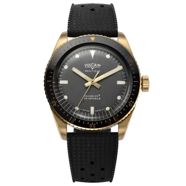 Vulcain Skindiver Nautique Bronze & Gray on Rubber - 662170A17.BNR200
