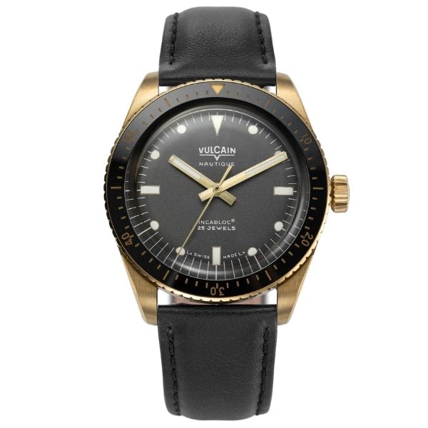 Vulcain Skindiver Nautique Bronze & Gray on Strap - 662170A17.BNC213