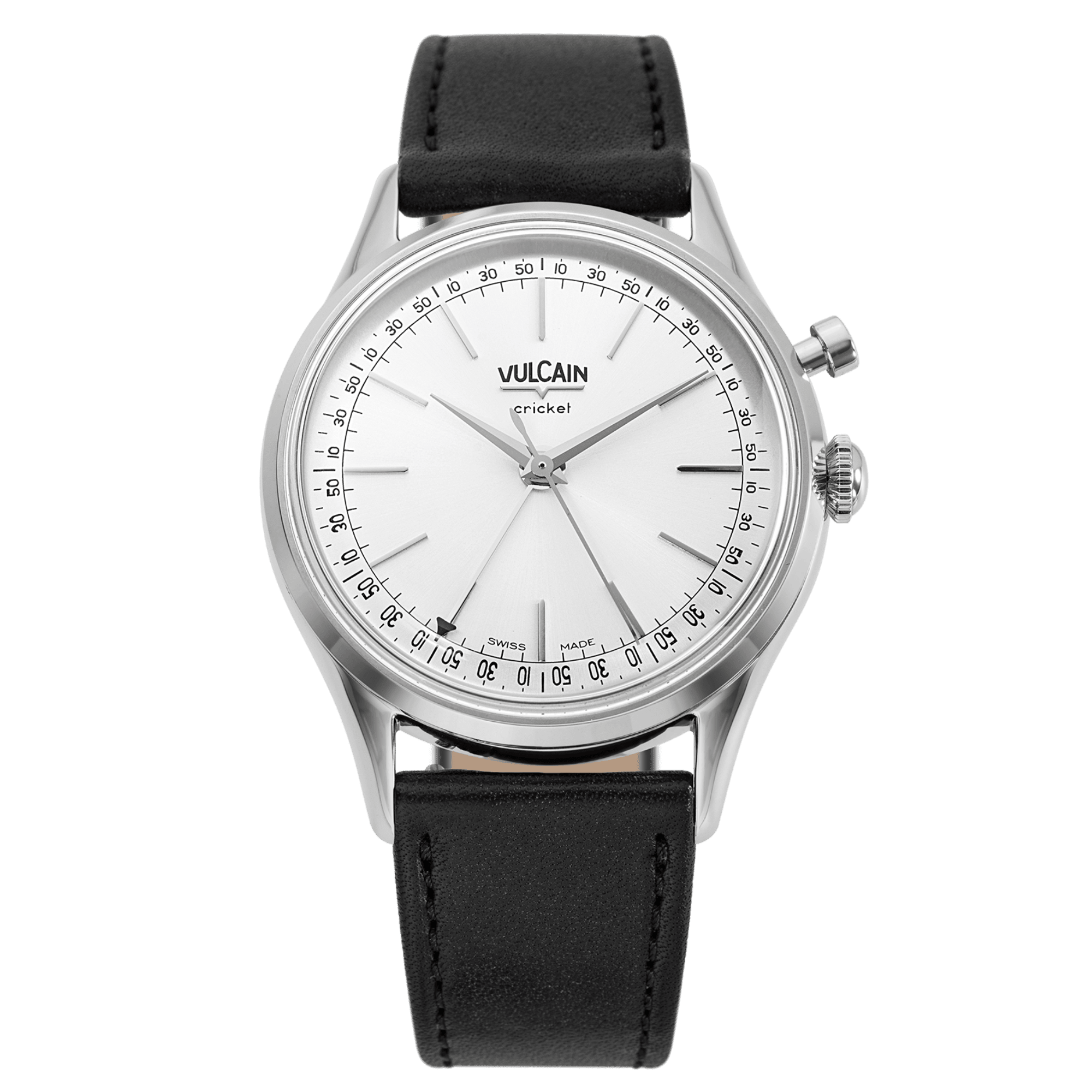 Vulcain Cricket President 36mm Silver on Alligator - 100272A20.BAL301