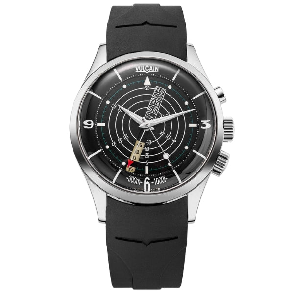 Vulcain Nautical Heritage Black White Luminova on Integrated Rubber - 100252SB08.BAR101