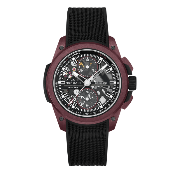Norqain Independence Wild One Skeleton Chrono Limited Edition Burgundy 42mm- N3002.40Q02.B01