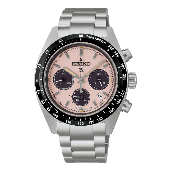 Seiko Prospex Speedtimer Solar Chronograph Salmon Dial - SSC963