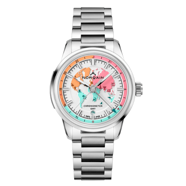 Norqain Freedom GMT Enjoy Life "Holiday" Limited Edition Stainless Steel Bracelet Watch - N2100.22S02.W01.S01