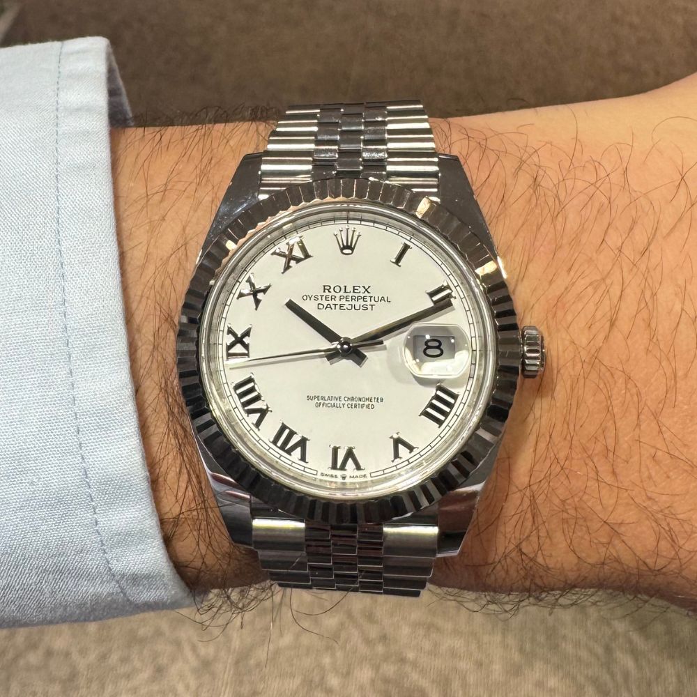 Rolex Datejust 41 18KW/SS Roman Numerals 2022 B&P