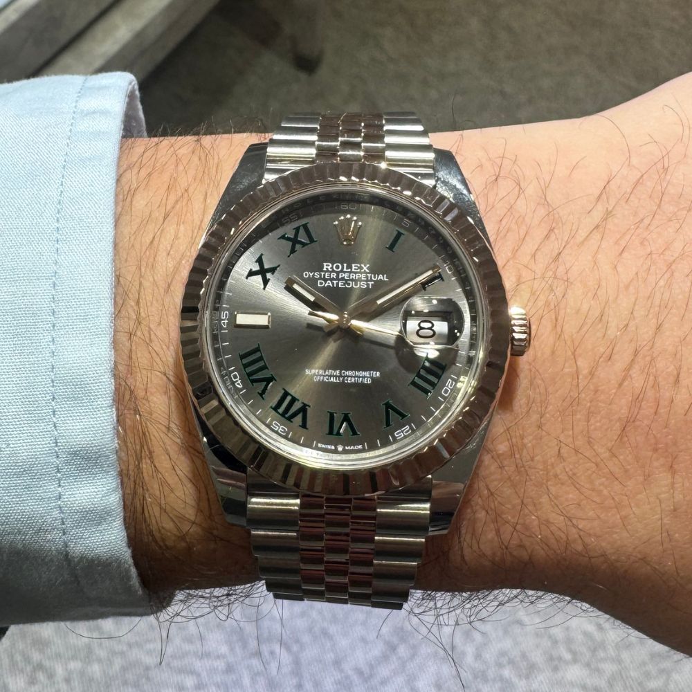 SOLD - 8/14/26 - Rolex Datejust 41 Wimbledon 126331 Two Tone 18KR/SS 2021 B&P