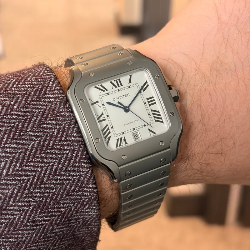 SOLD - 8/7/26 - Cartier Santos L WSSA0089 Titanium B&P 2026