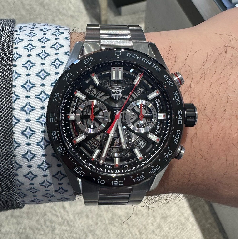 SOLD - 8/20/2026 - TAG Heuer Carrera Chronometer CBG2A10.FT6168 SS 45mm Dial with Bracelet 2021