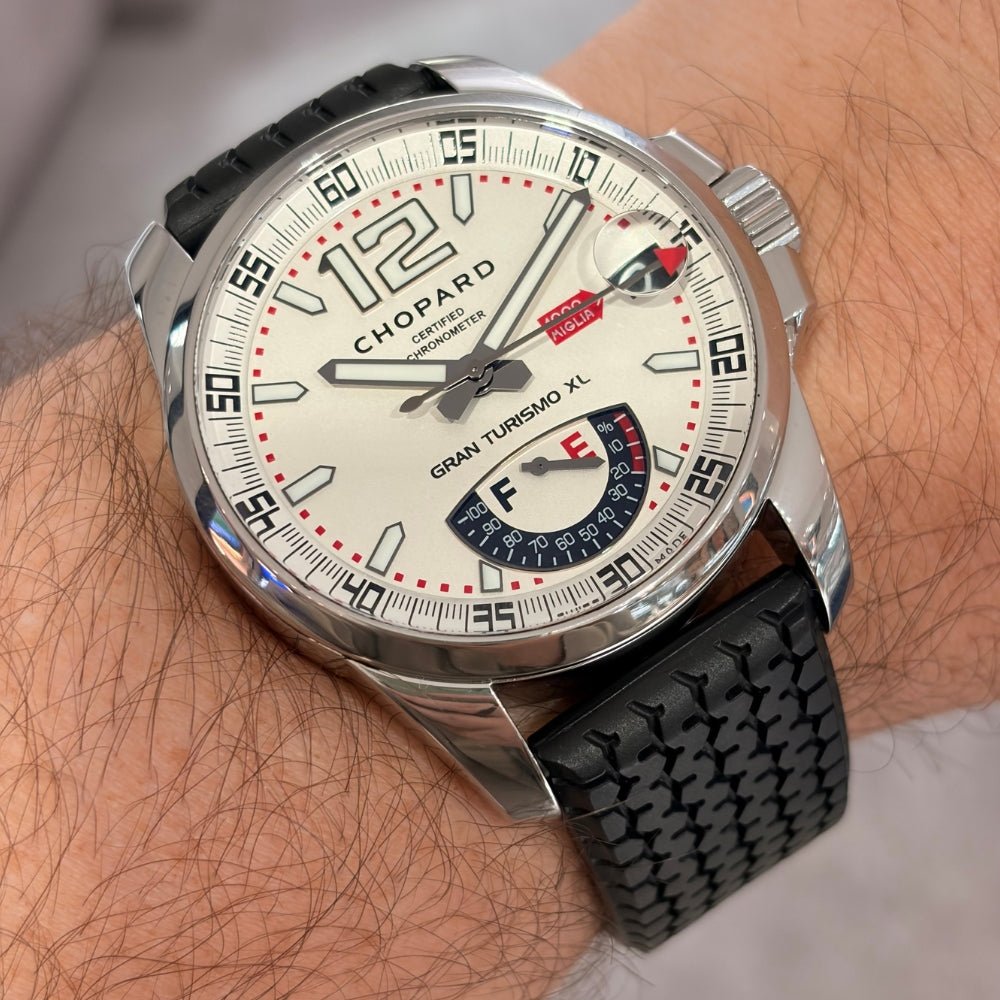 SOLD - 8/22/26 - Chopard Mille Miglia 8997 Gran Tour XL Silver Dial Power Reserve