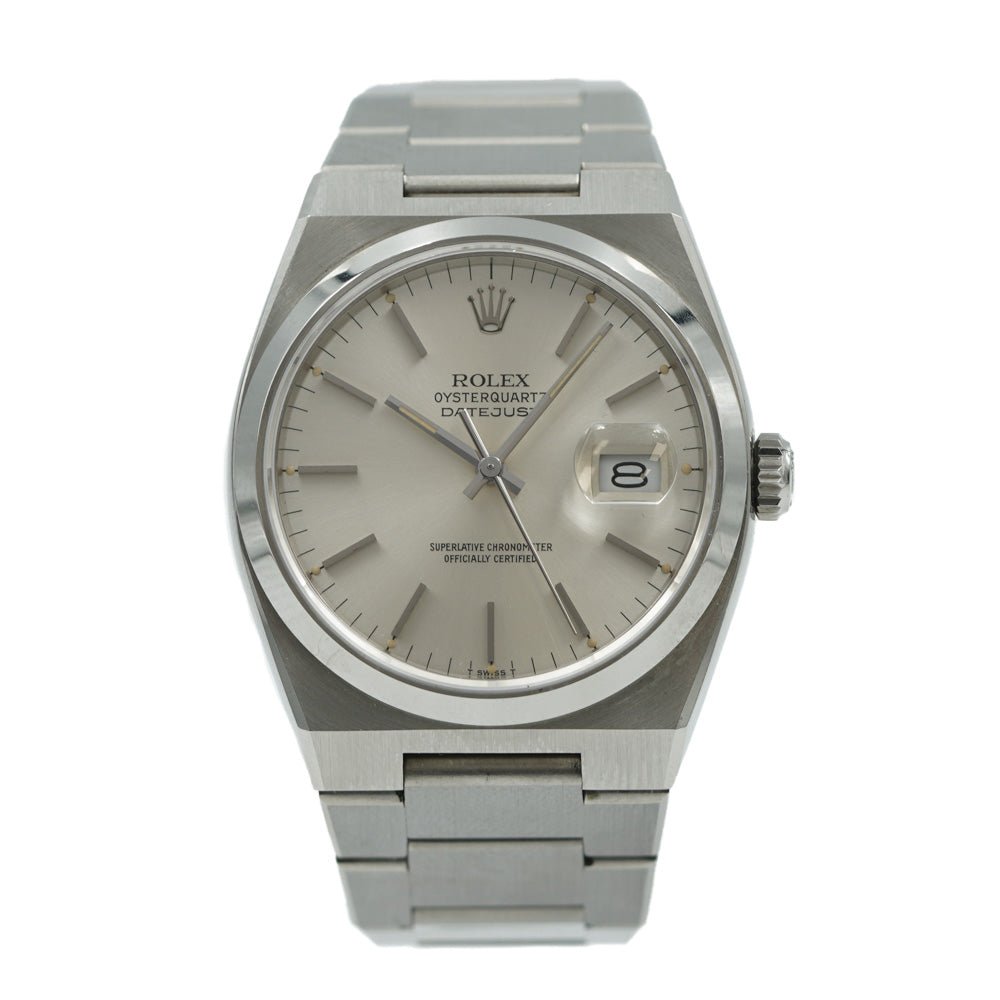 Rolex Datejust Oysterquartz 17000 Silver Dial Circa 1980 B&B