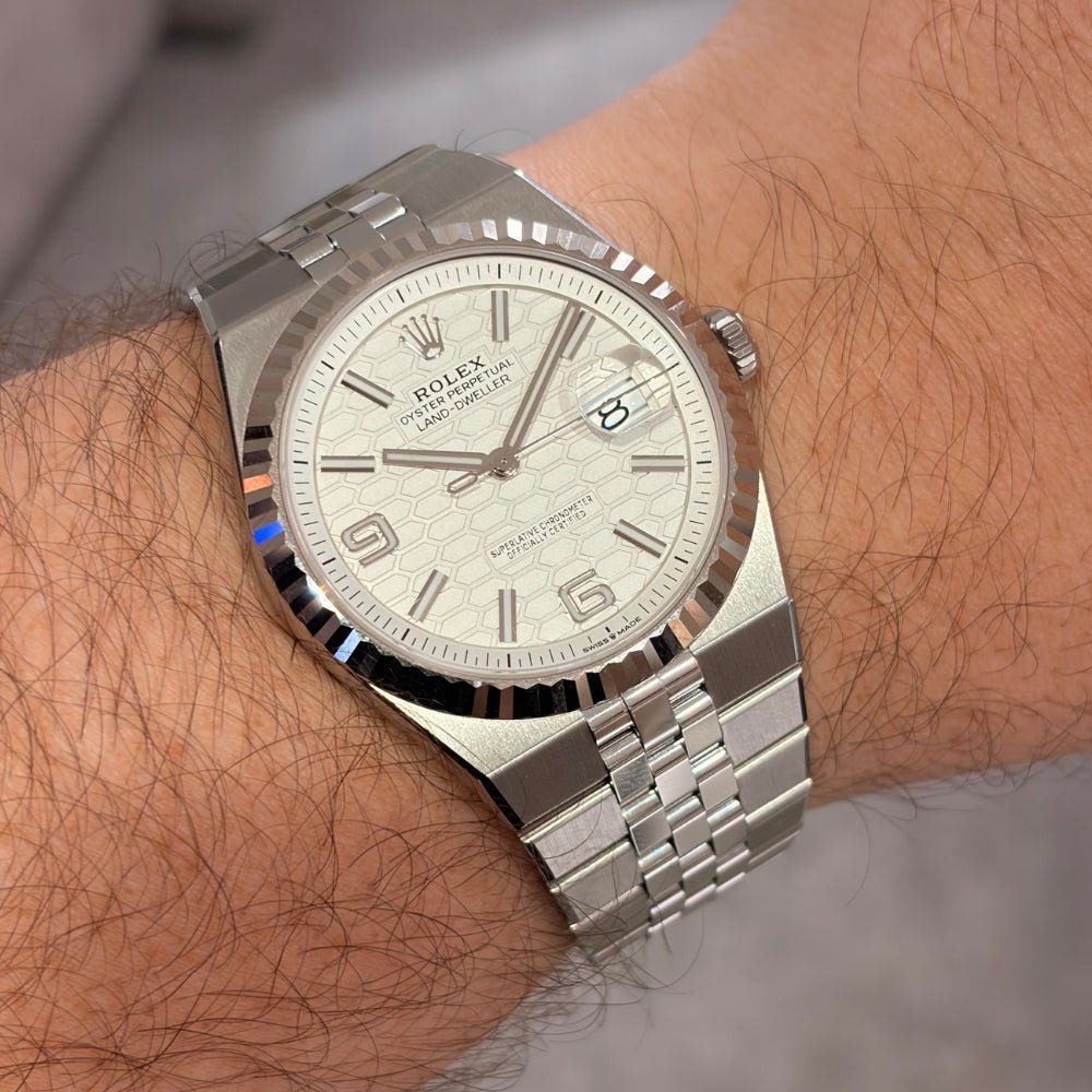 Rolex Land-Dweller 127334 White Dial 40mm Fluted Bezel B&P 2026