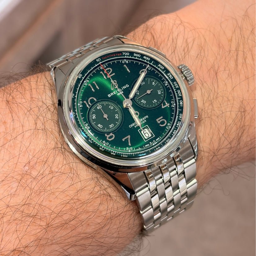 Breitling Premier B01 Chronograph Green Dial w/Box