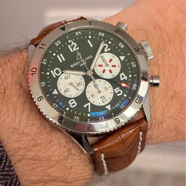Breitling Classic AVI Super AVI B04 AB04452A1L1X1 Chronograph GMT 46 Curtiss Warhawk B&P 2026