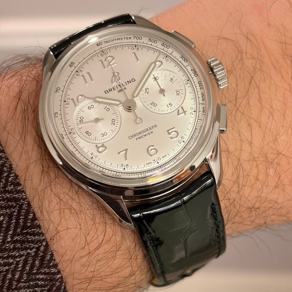 Breitling Premier AB0930371G1P1 B09 Chronograph Silver Dial B&P 2026