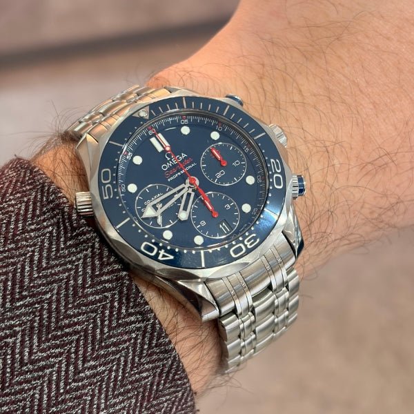Omega Seamaster Professional 300M Chronograph Blue Dial 42mm B&P 2013