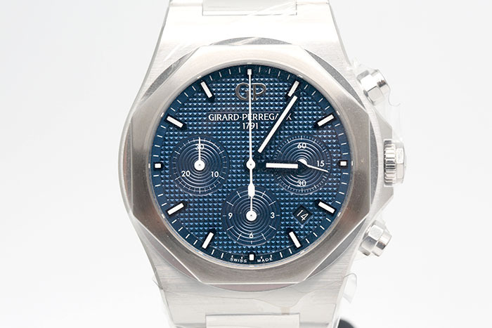 Girard Perregaux芝柏 Laureato 81020-11-431-11A 藍色面盤計時累計功能 未使用品 42mm