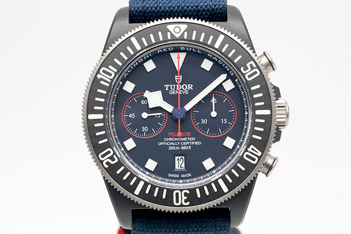 Tudor 帝舵 Pelagos FXD 25807KN 紅牛帆船隊錶鍛造碳材質 計時累計功能 2023.09盒單齊全 43mm