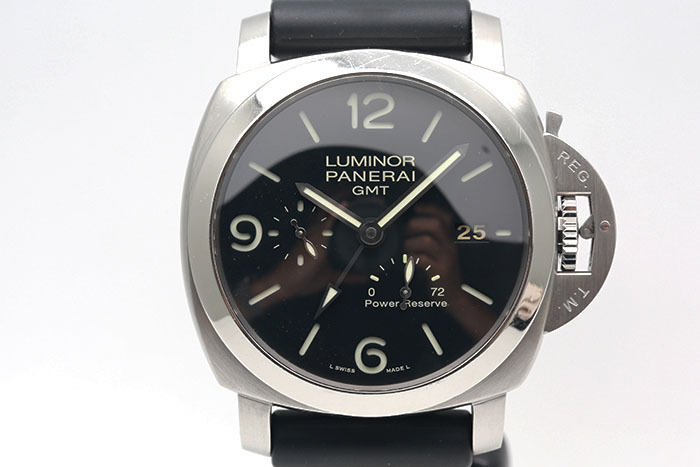Panerai 沛納海 Luminor Pam321 黑色三明治面盤 動力儲存第二地時間顯示 2014台灣保單 44mm