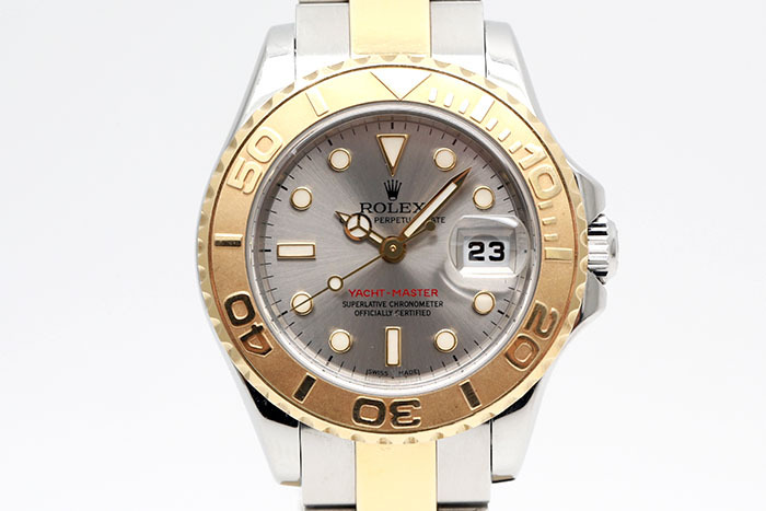 Rolex 勞力士 Yacht-Master 169623 遊艇名仕18k半金款 灰色面盤夜光時標 一手錶盒單齊全 29mm